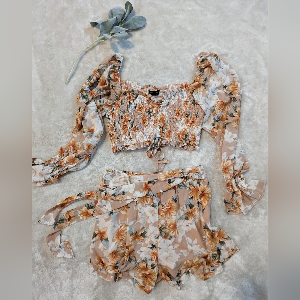 Two piece floral set